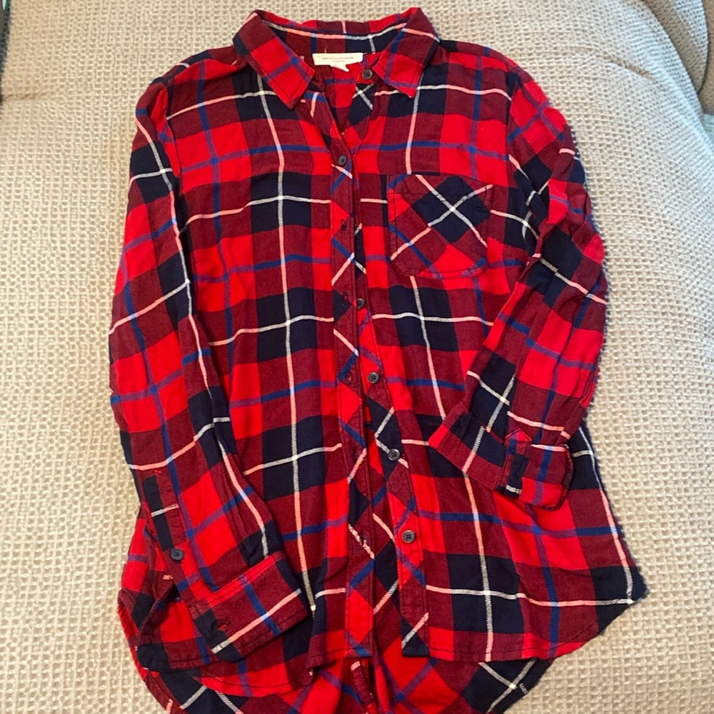 beachlunchlounge Red and Navy Flannel